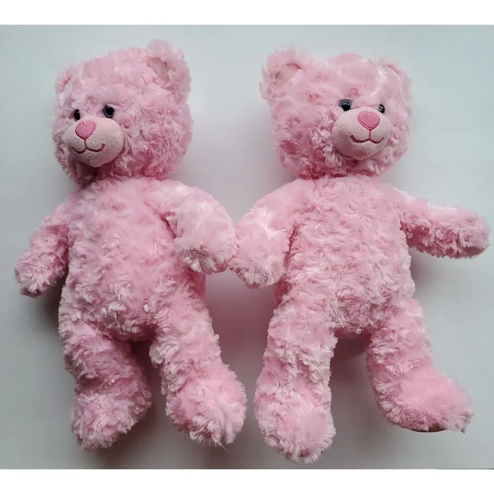 2 Build A Bear Fluffy Pink Teddy Bear‎ Plush Stuffed Animal 16